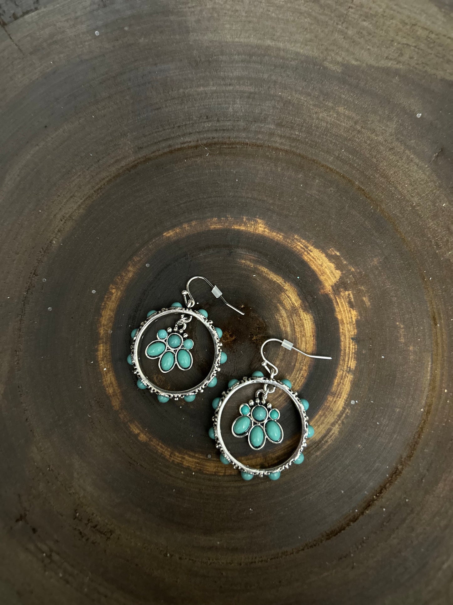 Circled Flower Earrings