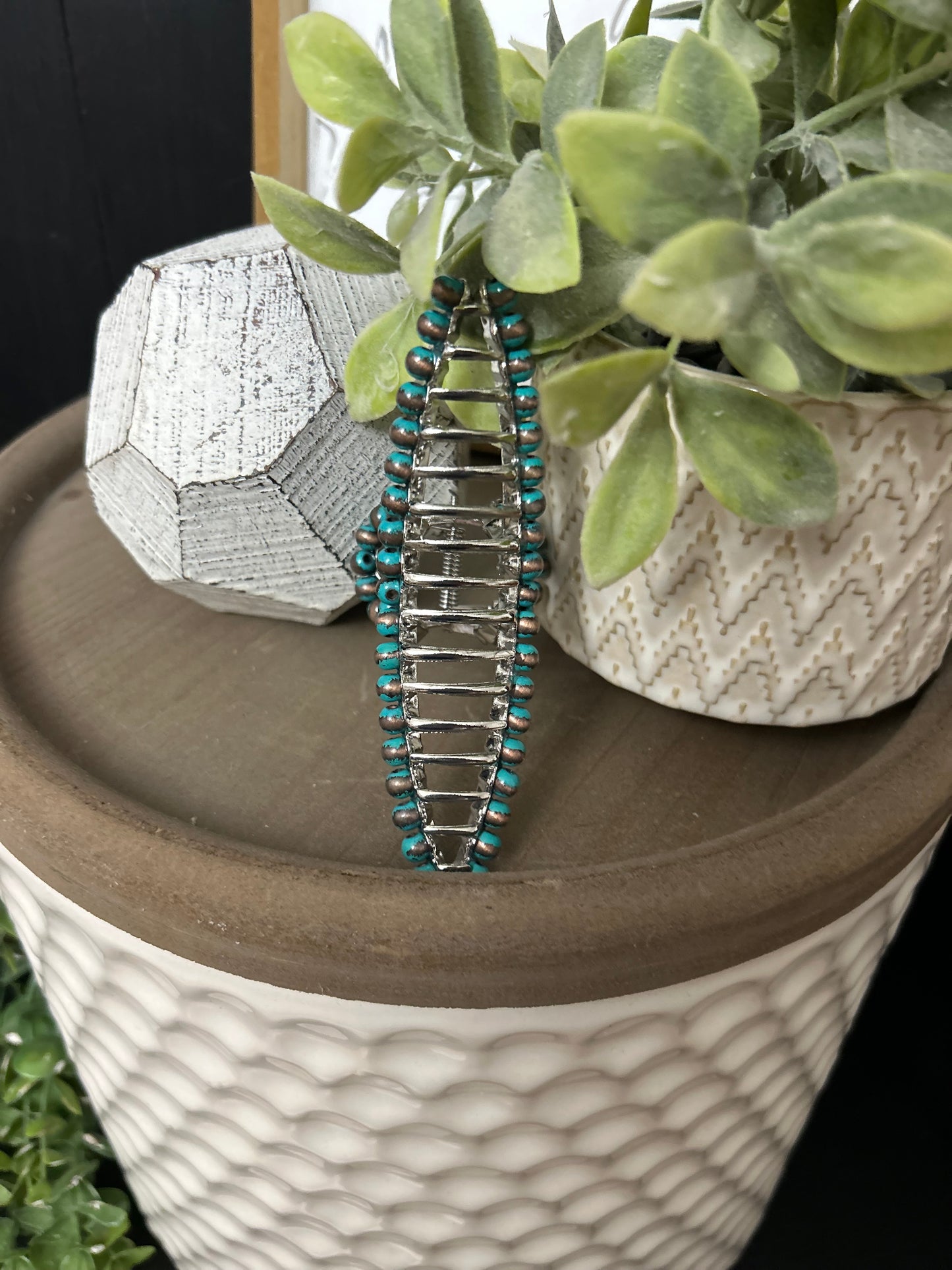Turquoise and Copper Clip