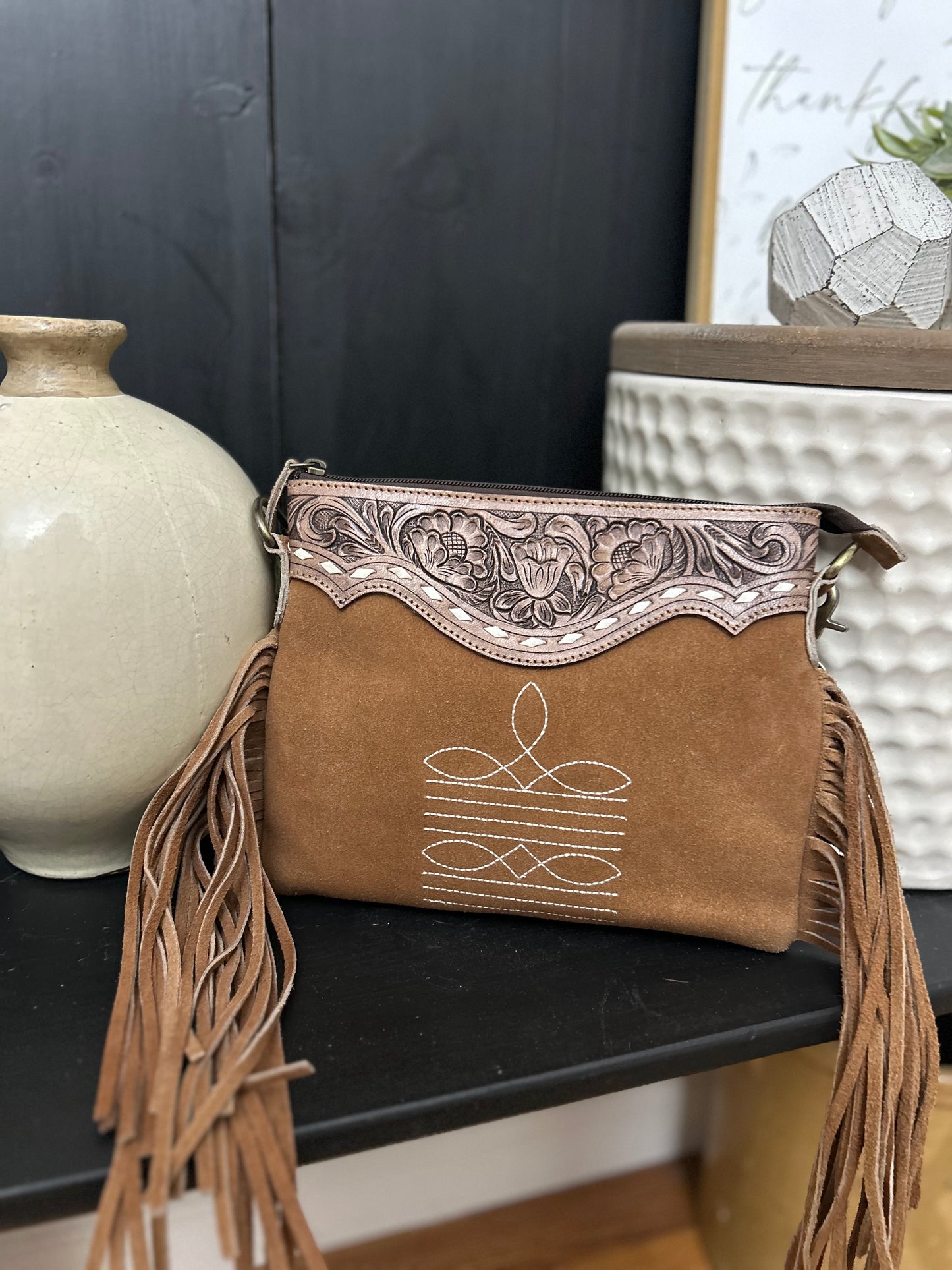 Suede and Boots Bag