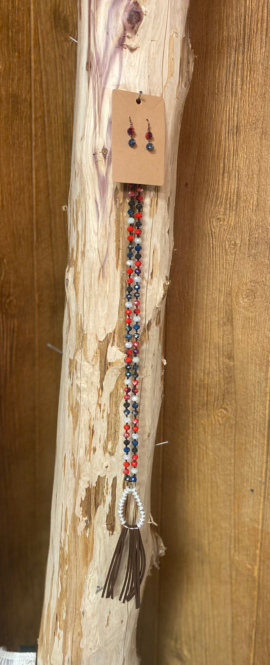 Adley Sparkling Americana Necklace