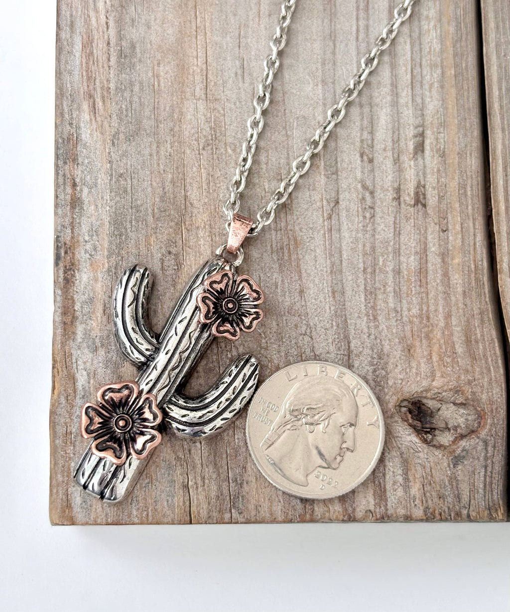 Cactus Pendant Necklace