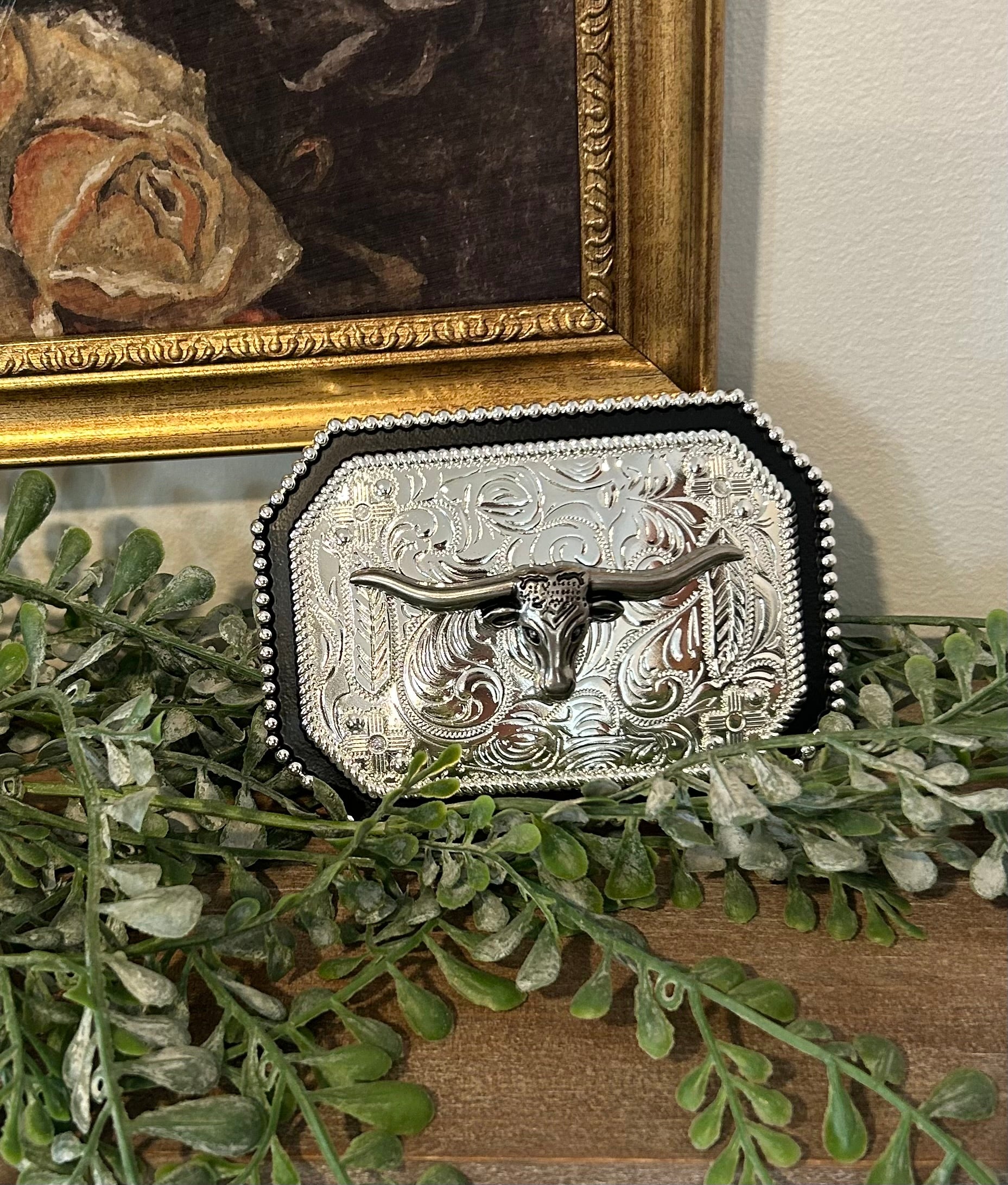 Longhorn Steer Belt Buckle 