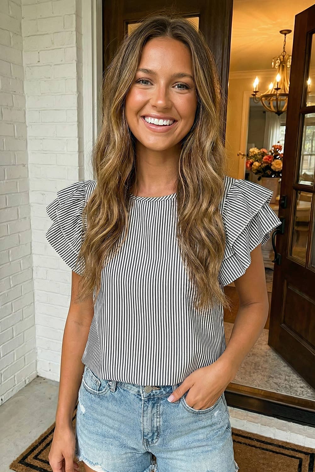 Black Stripes Top