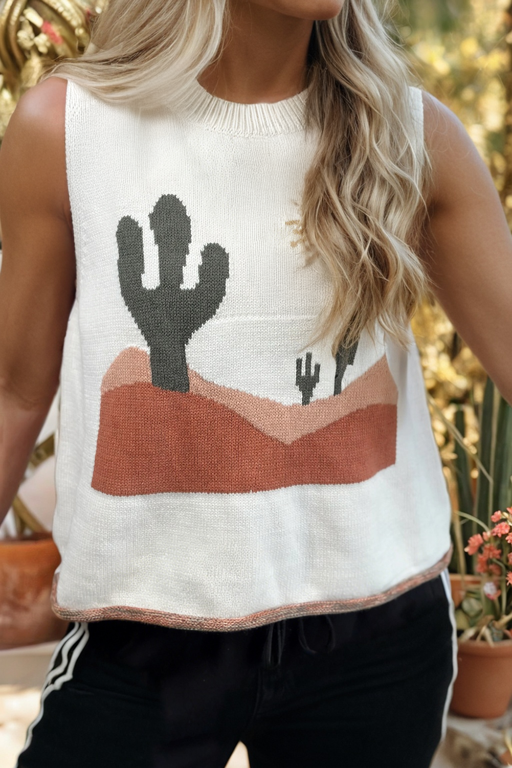 Cactus Oasis Sweater Vest