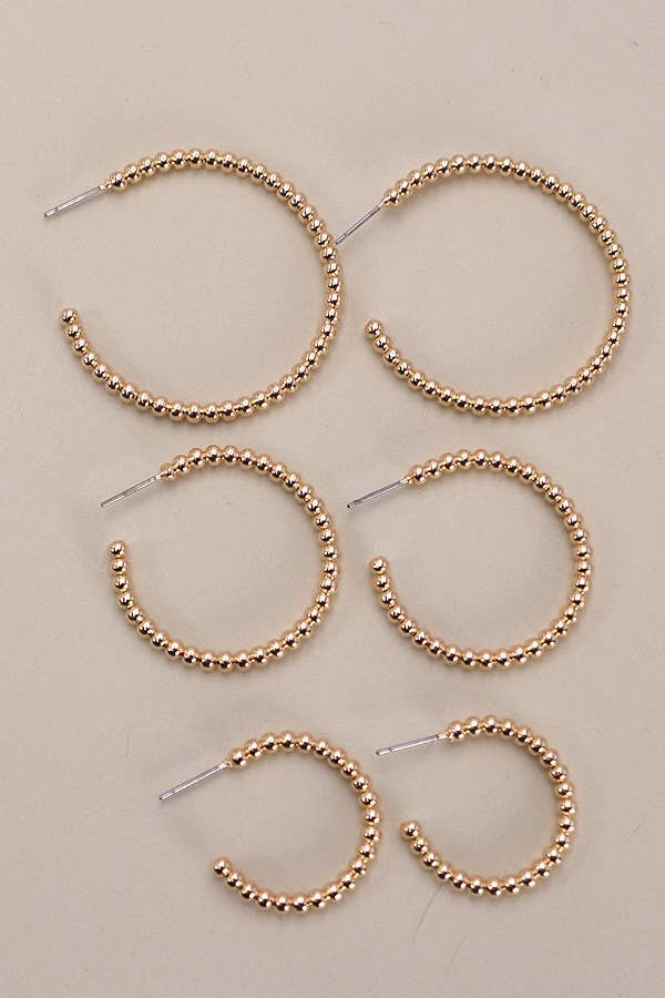 BALL HOOP EARRINGS