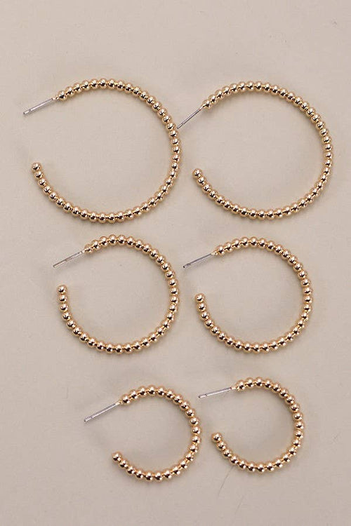 BALL HOOP EARRINGS
