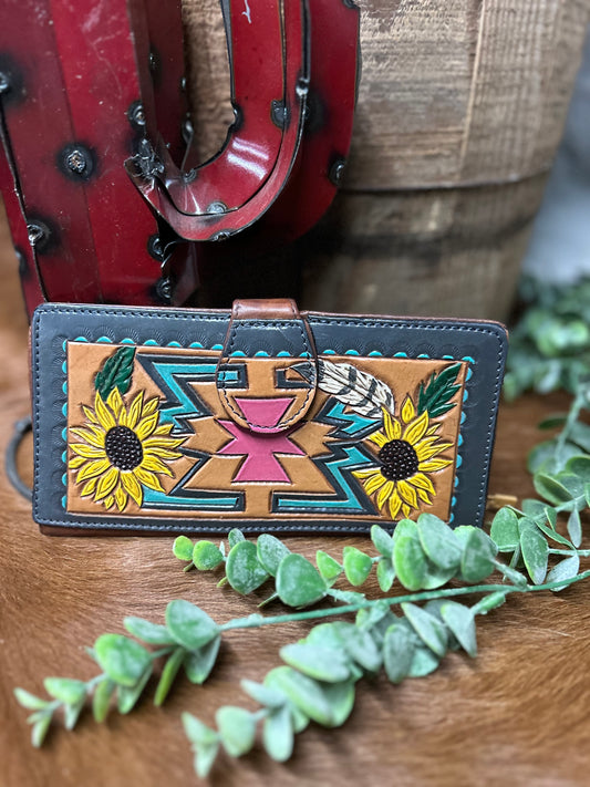 Flowers and Feathers Wallet