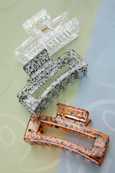 CLEAR SPECKLE HAIR CLIP