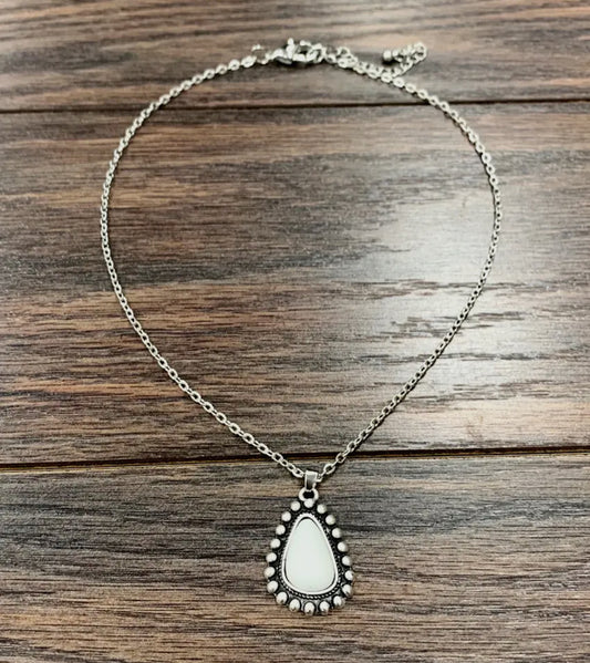 White Stone Necklace