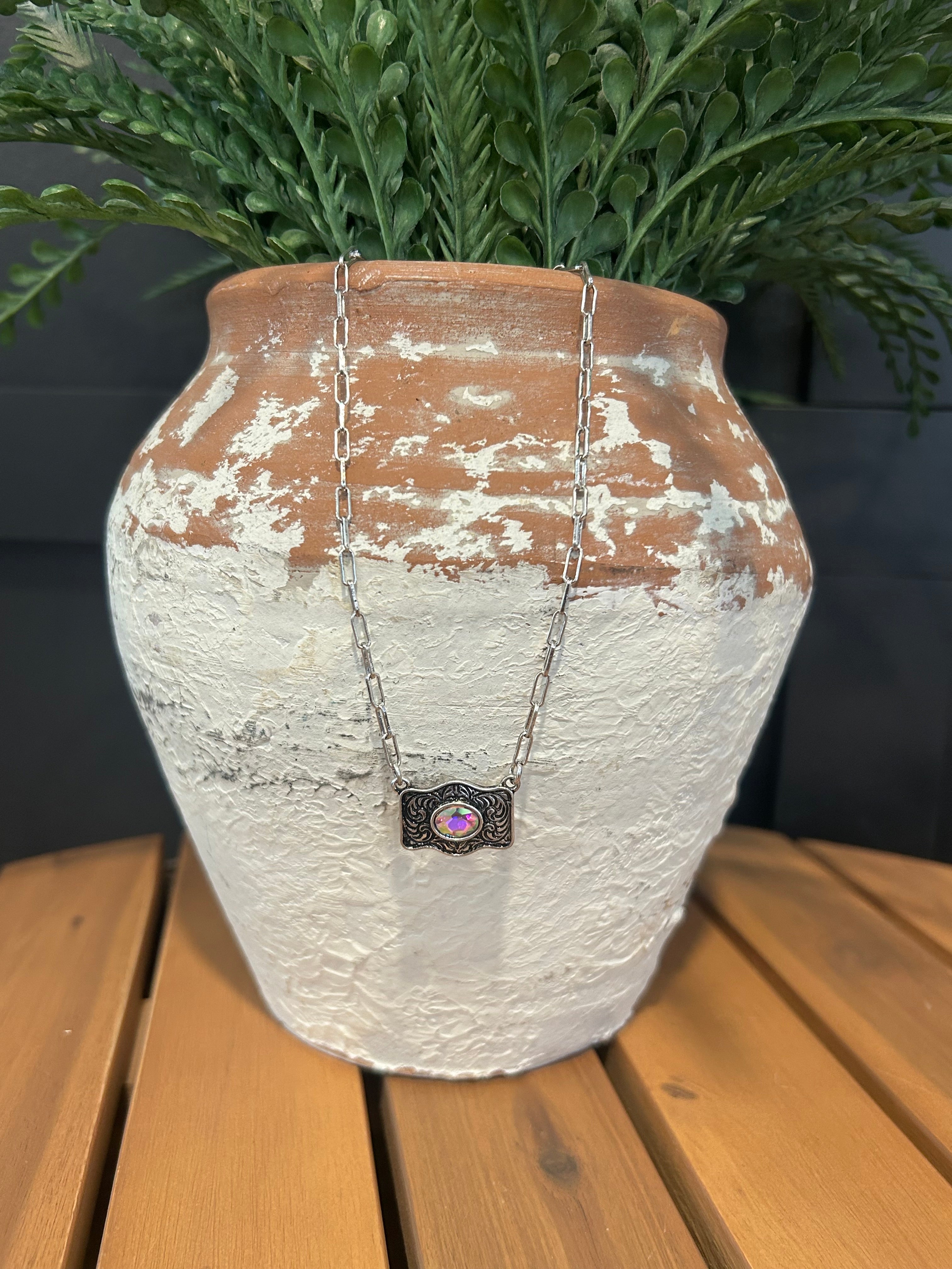 Sparkle Buckle Necklace