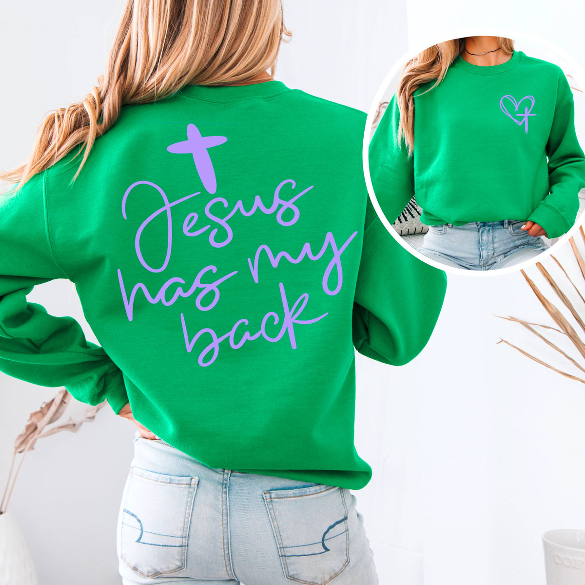 Jesus Has My Back Sweatshirt  