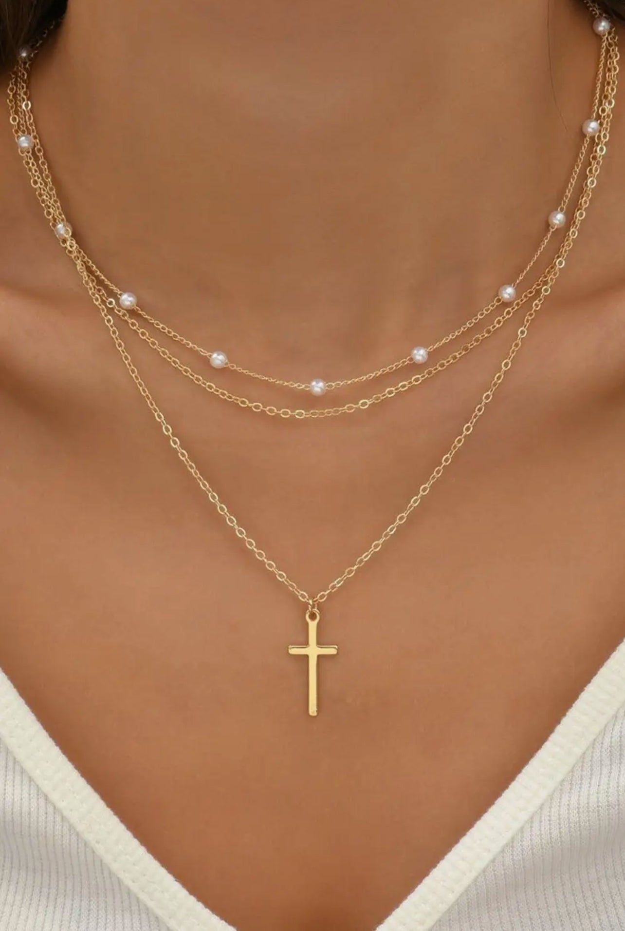 Jesus & Pearls Necklace