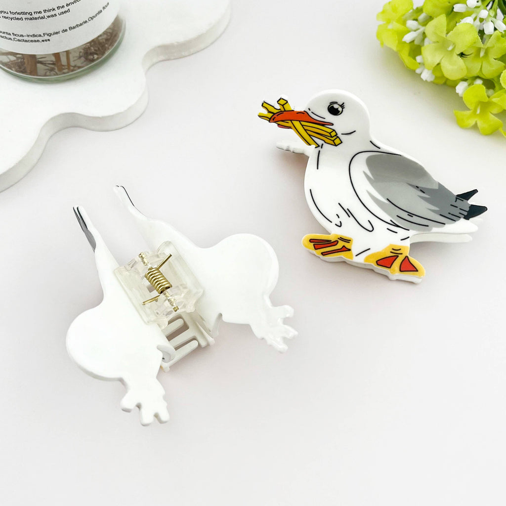 Seagull With Fries Clip
