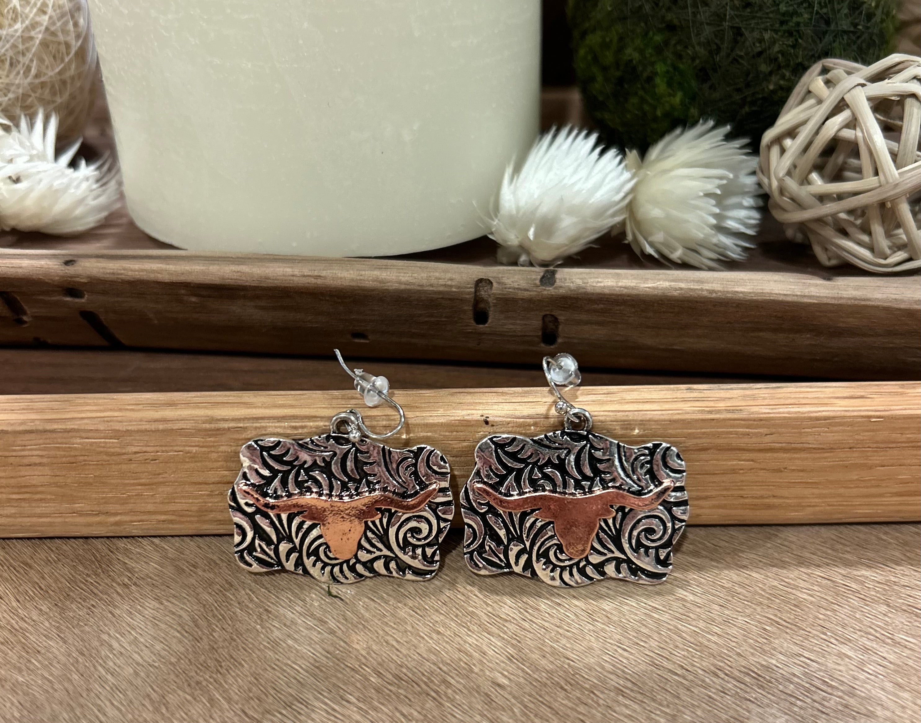 Longhorn Buckle Earrings