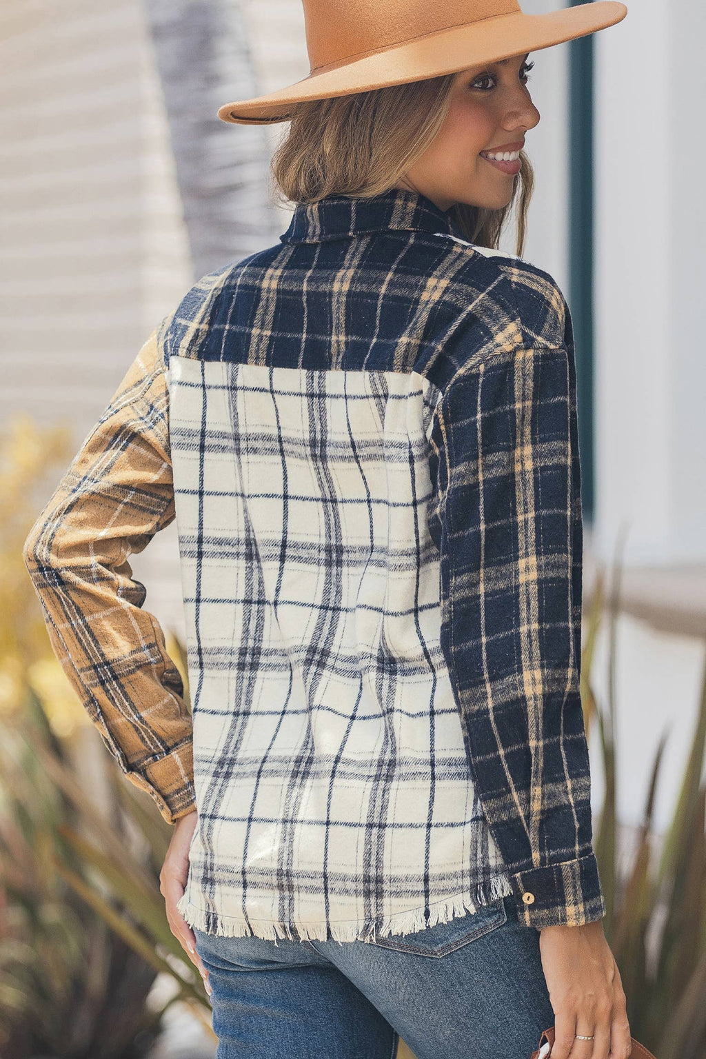 Plaid Button Shacket