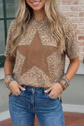 Leopard Studded Star Tee