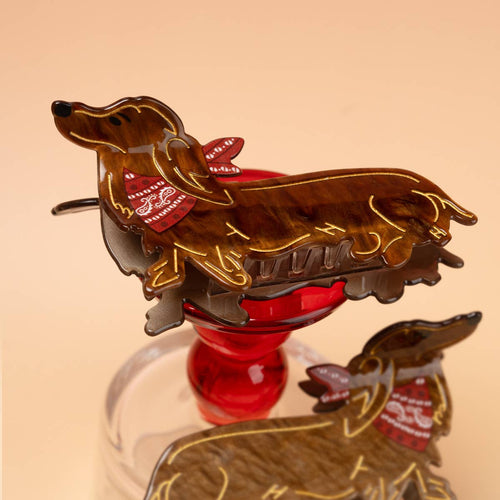 Bandana Dachshund Hair Clip