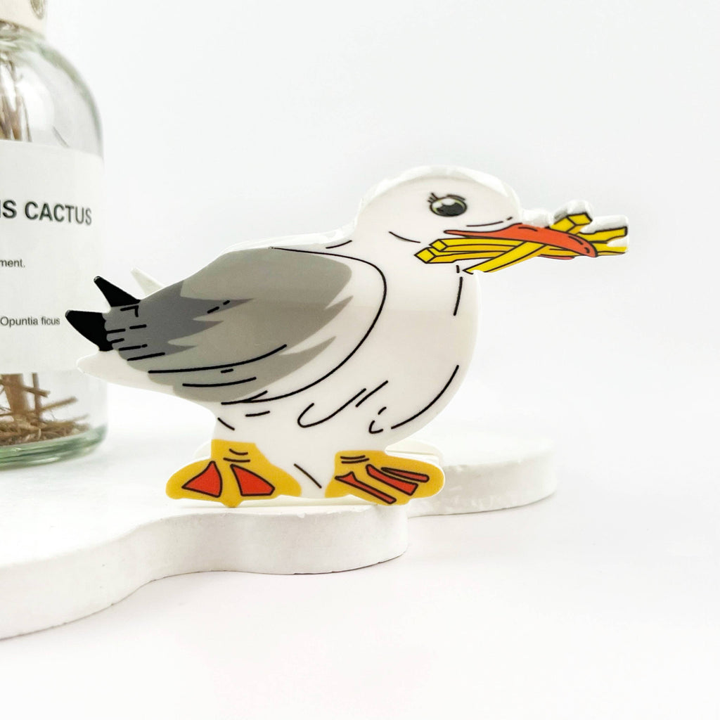 Seagull With Fries Clip