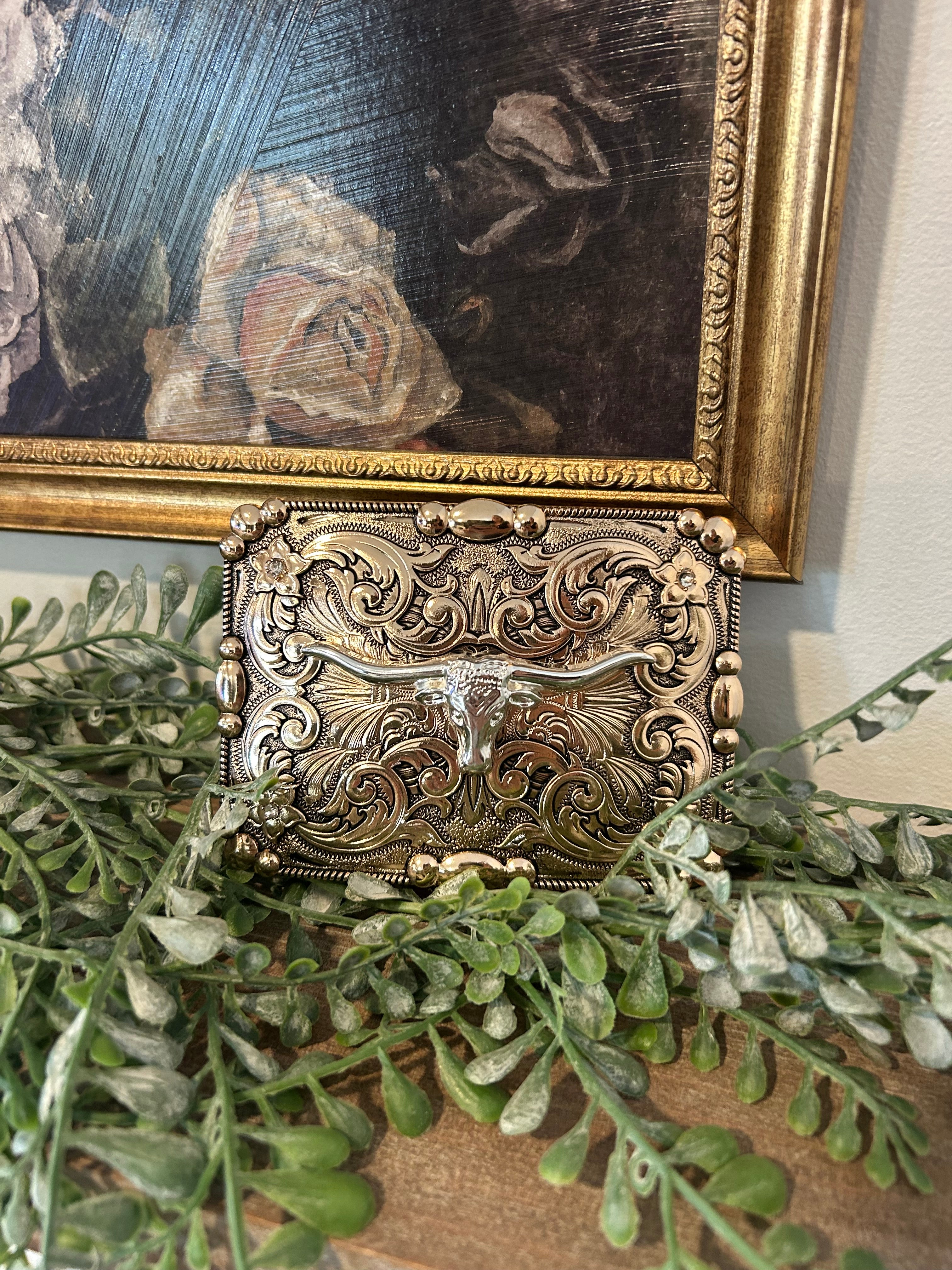 Longhorn Steer Belt Buckle 