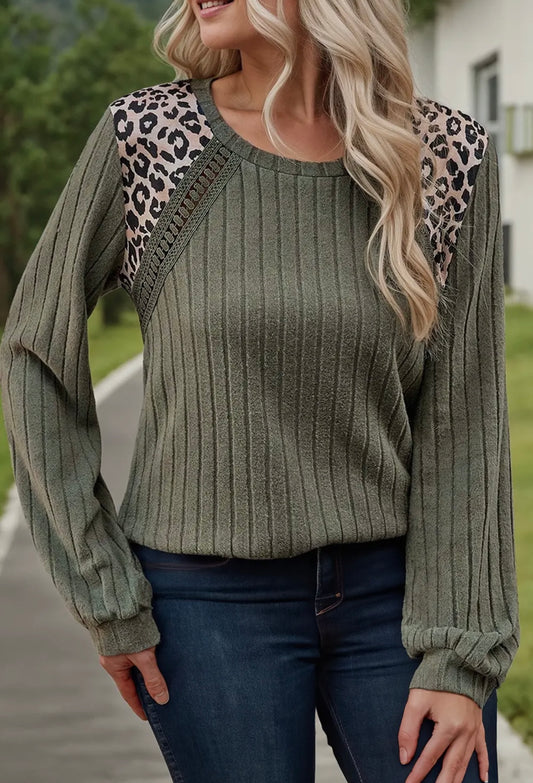 Leopard and Lace Top