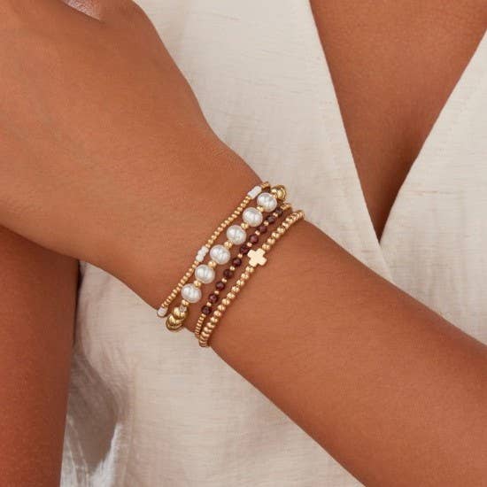 Dainty Cross Bracelet Set