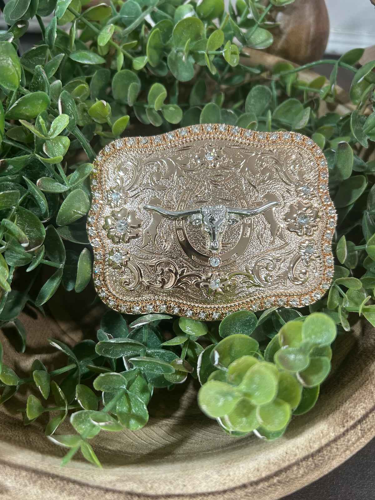 Longhorn Steer Belt Buckle