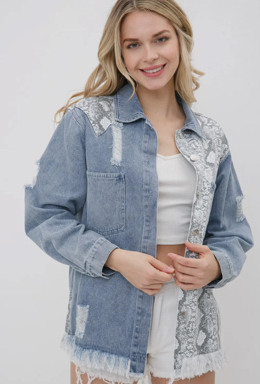 Denim and Python Jacket