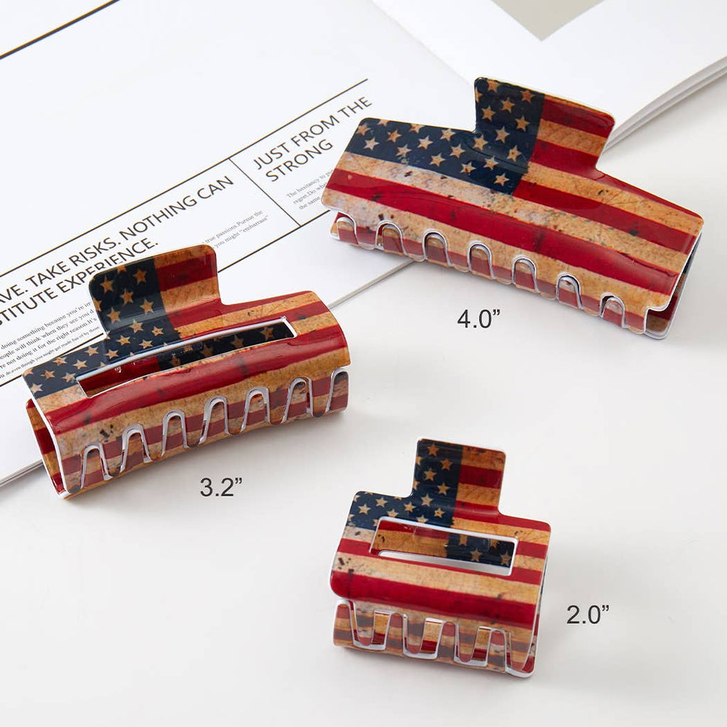 Vintage Flag Claw Clip