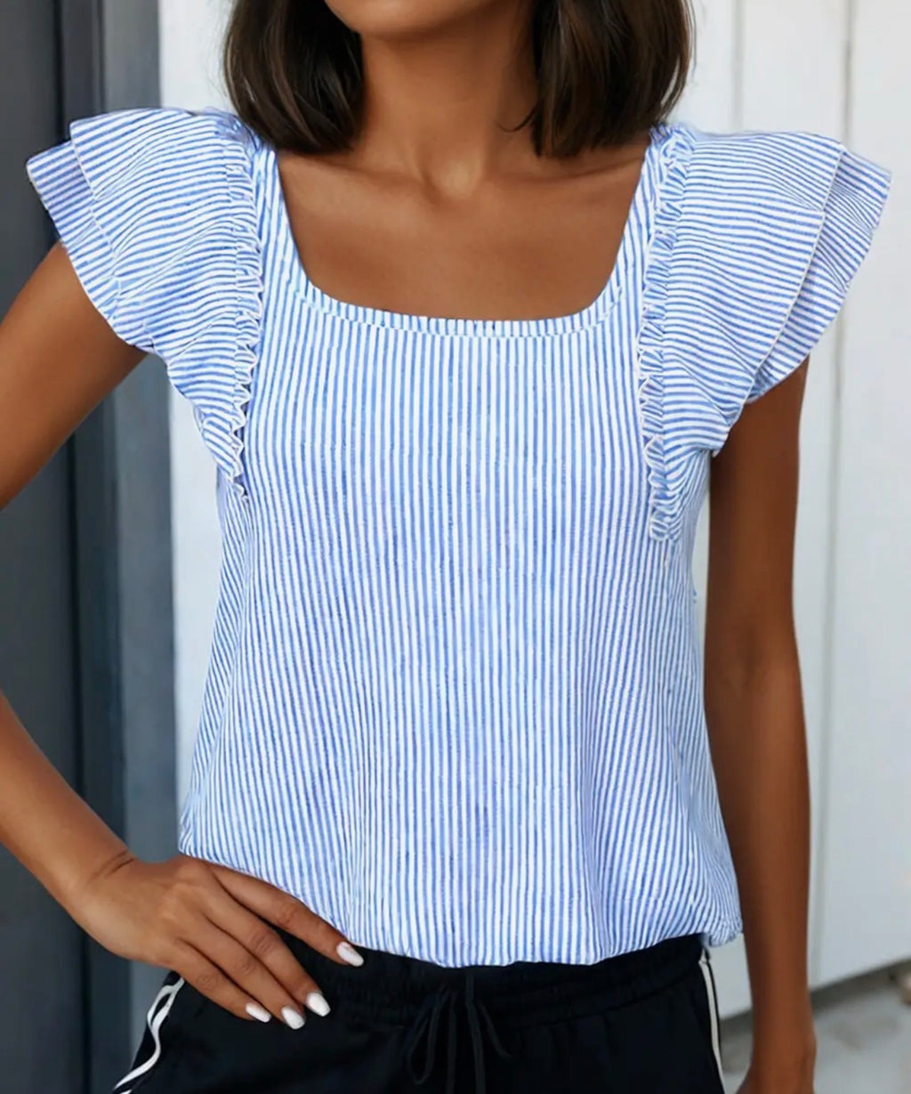 Blue Babydoll Top