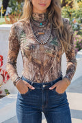 Camo Mesh Top