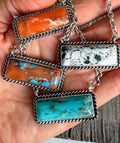 Semi Stone Bar Necklace