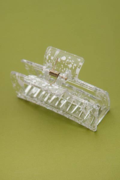 CLEAR SPECKLE HAIR CLIP