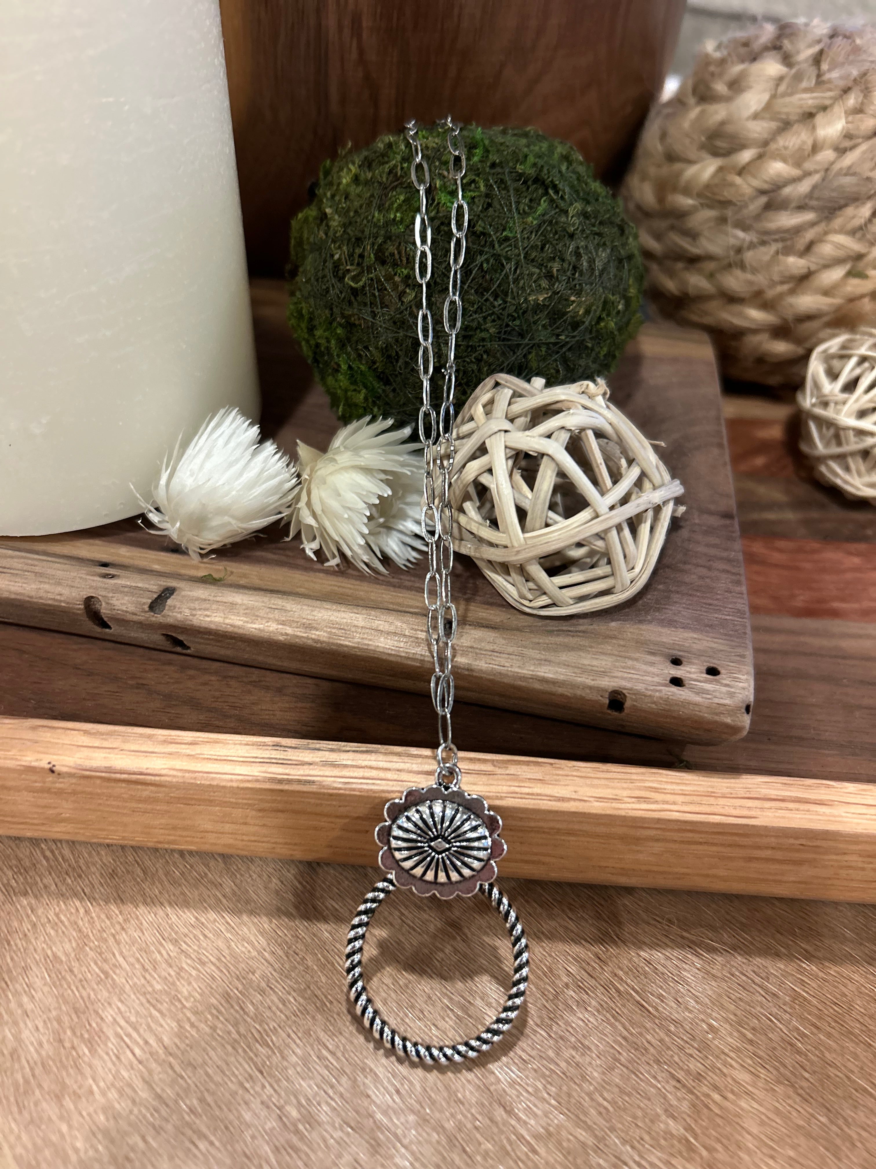 Concho Ring Necklace