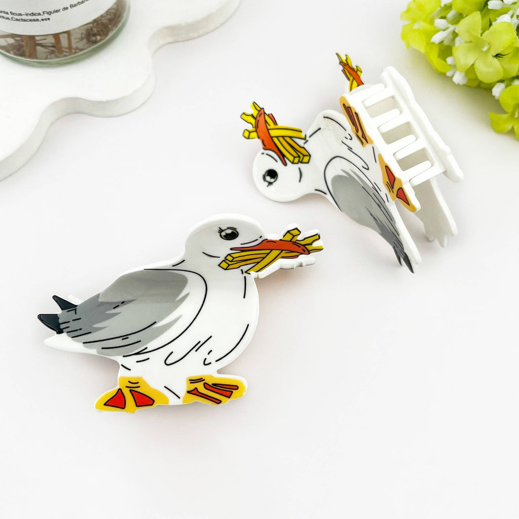 Seagull With Fries Clip