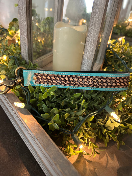 Tooled Leather Key Fob