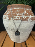 Boot Stitch Tag Necklace