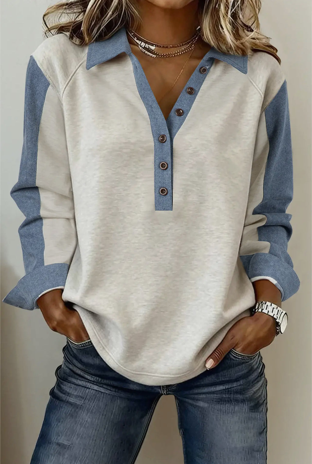 Touch Of Denim Sweatshirt