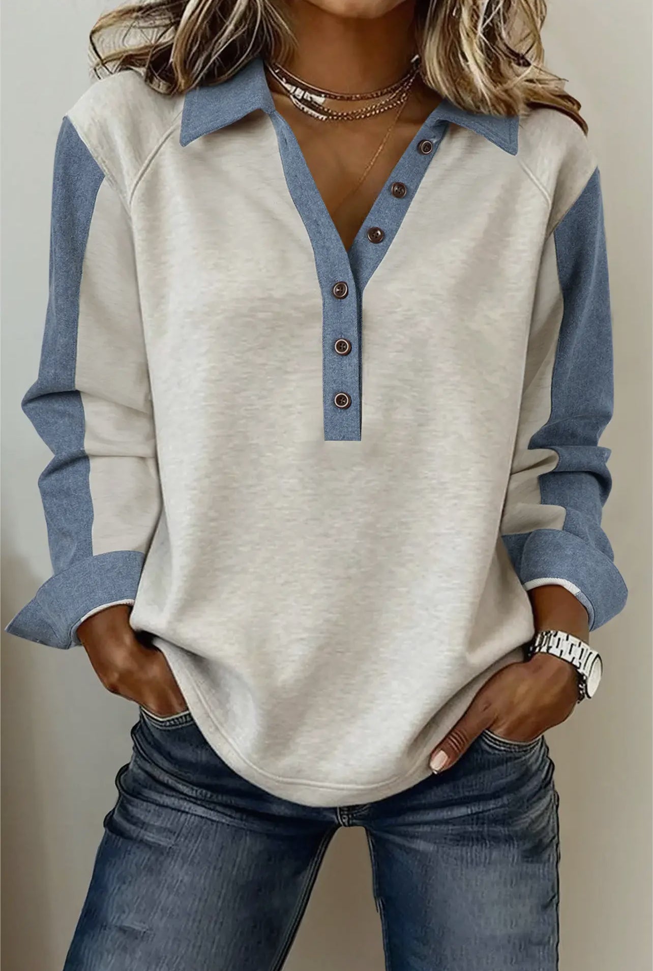 Touch Of Denim Sweatshirt