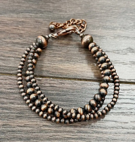 Copper Pearl Bracelet