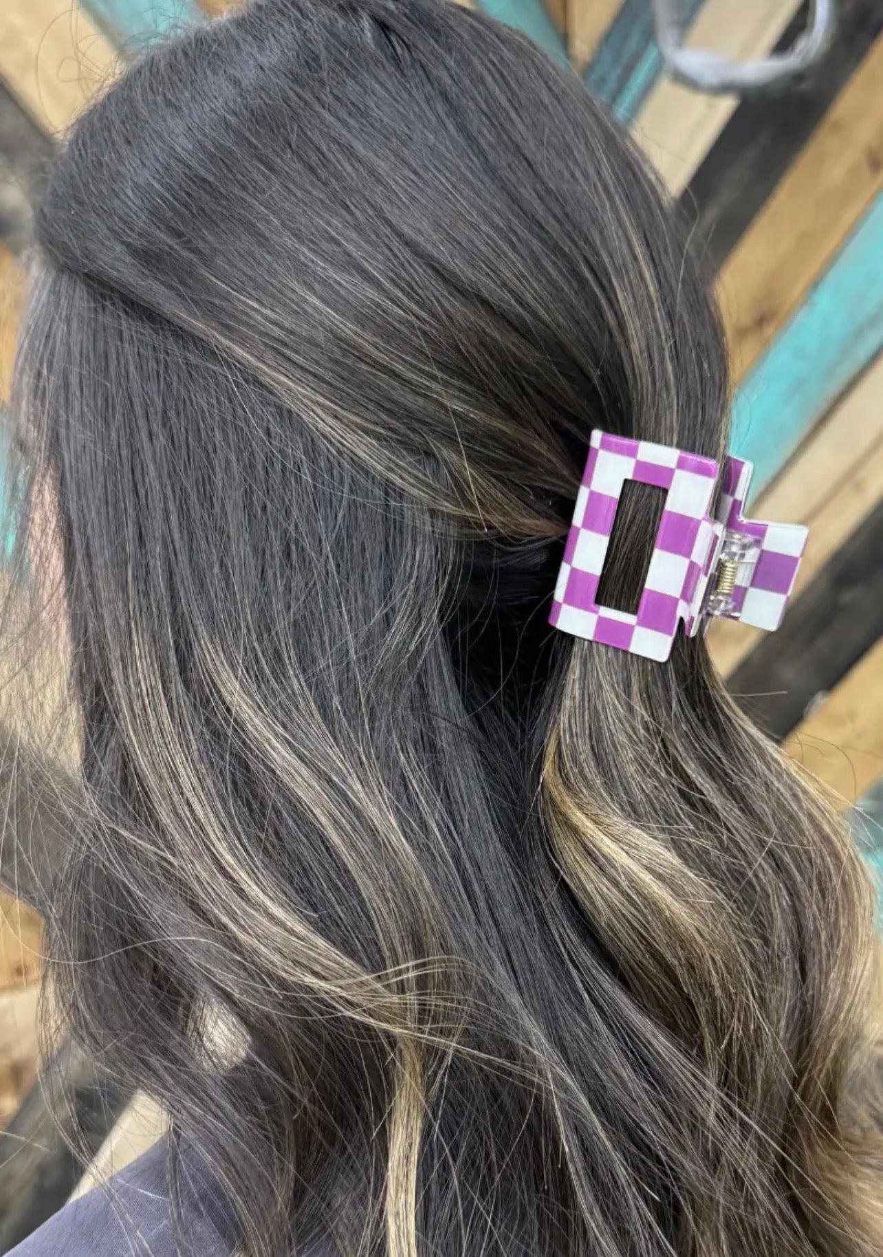 Funky Checker Clip