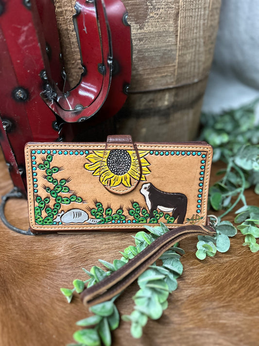 Sunflowers and Herefords Wallet