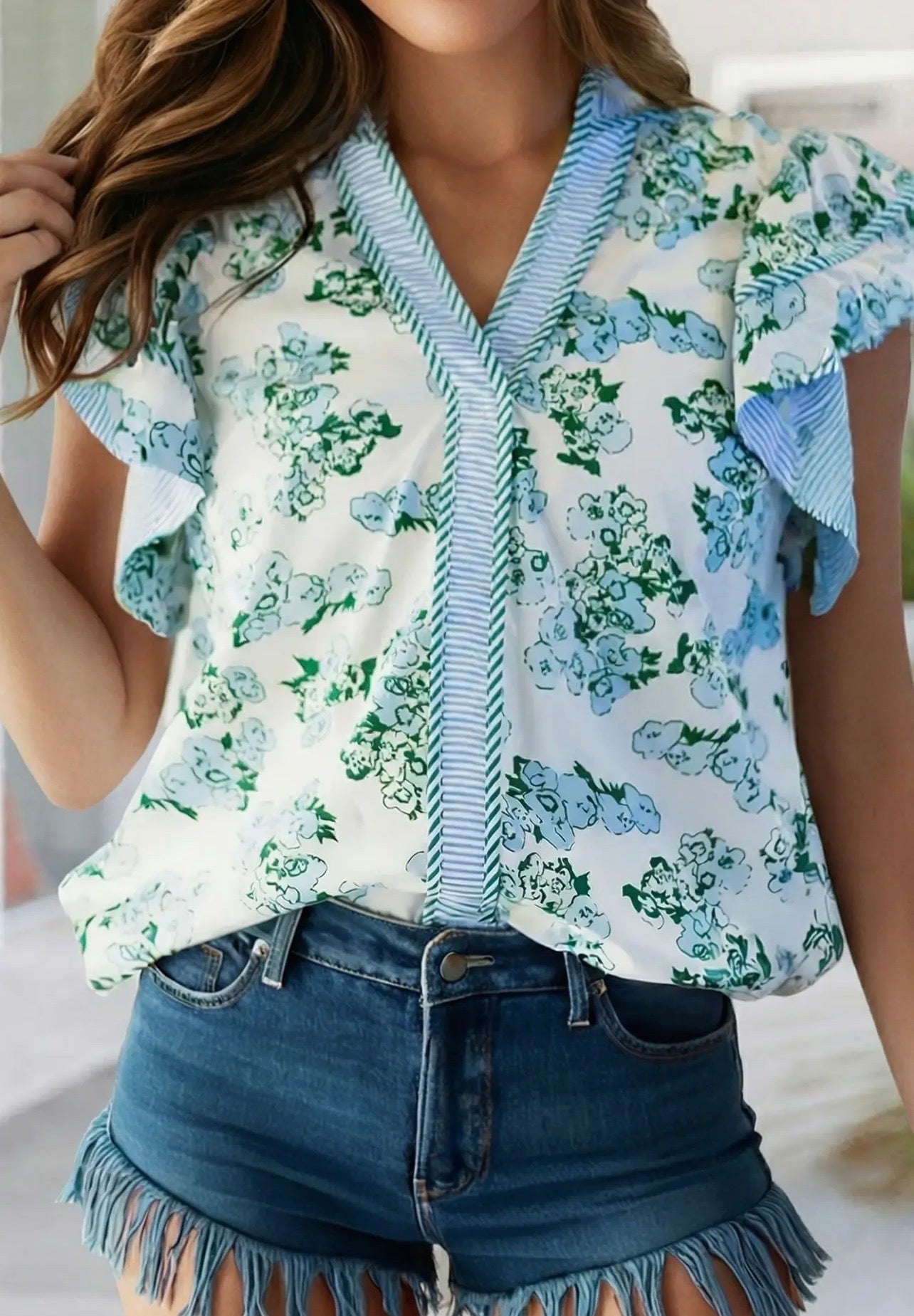Baby Blues Floral Top