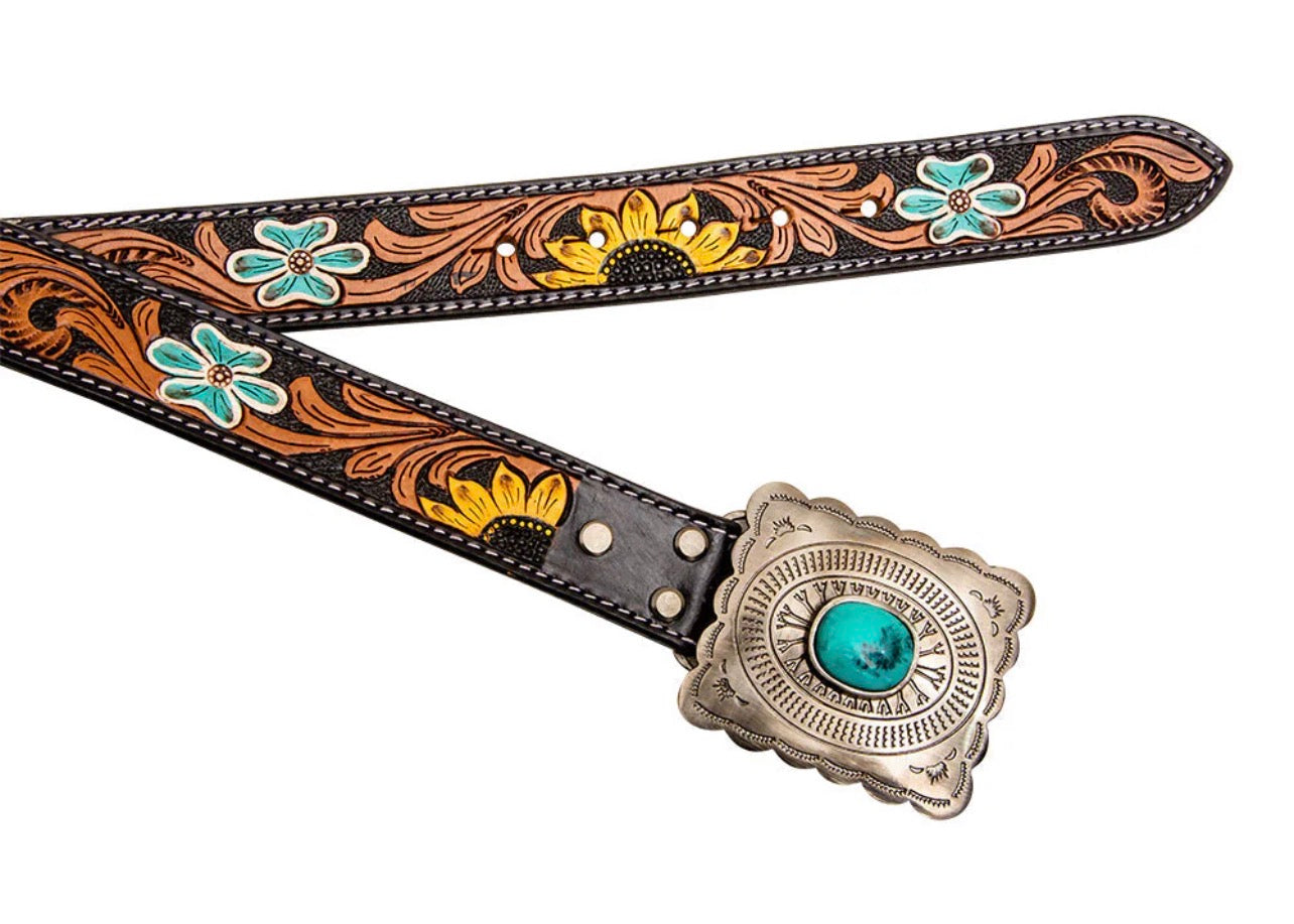 Turquoise Flowers Belt
