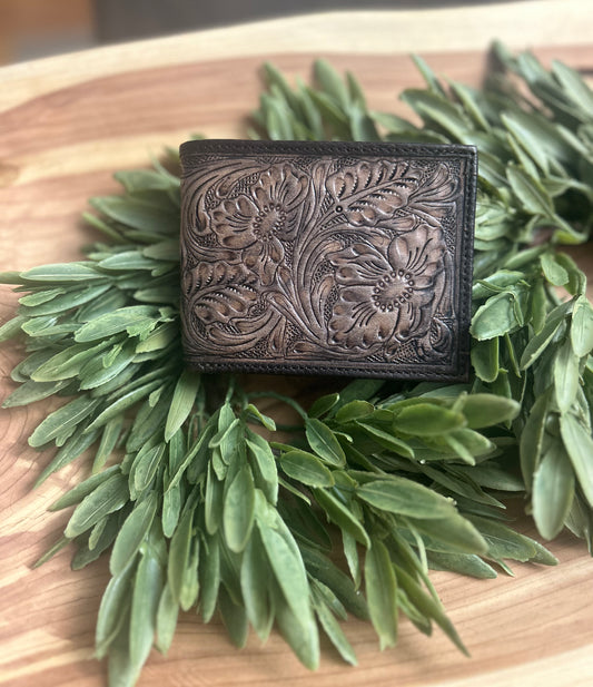 Men’s Tooled Leather Wallet