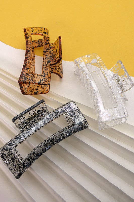 CLEAR SPECKLE HAIR CLIP