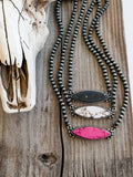 Turquoise Stone Pendant Choker Necklace