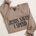 Jesus Saves Sweatshirt Brown
