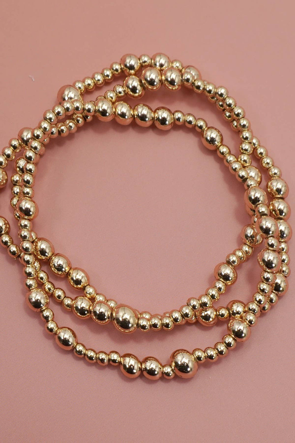 GOLD BALL BRACELET SET