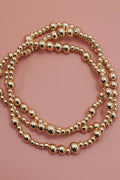 GOLD BALL BRACELET SET
