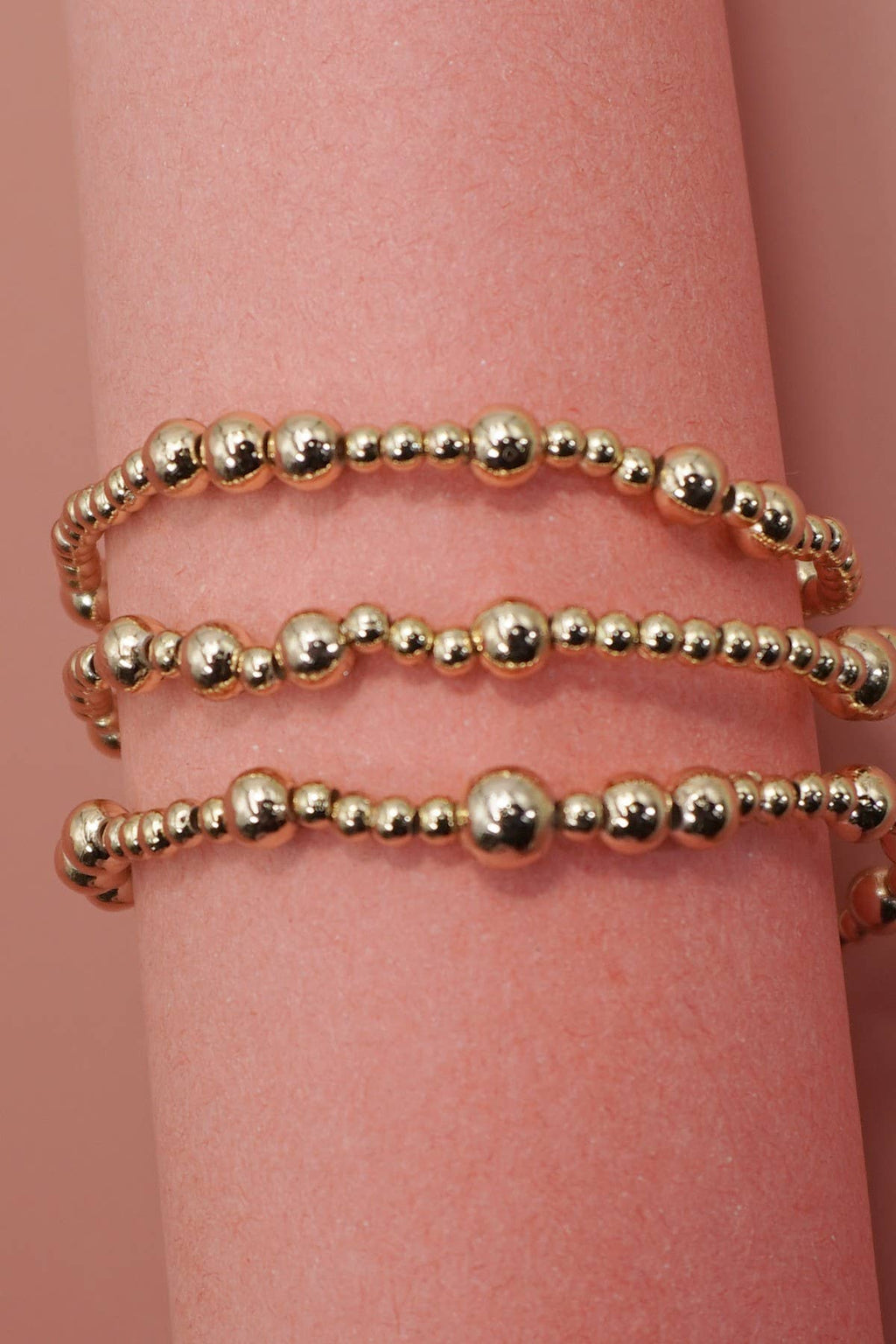 GOLD BALL BRACELET SET